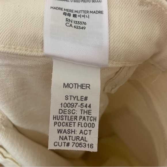 Mother Superior The Hustler Patch Pocket Flood Jeans Act Natural Size 29 - Picture 16 of 16